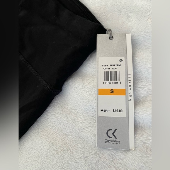 Calvin Klein Black Cropped Leggings - Picture 2 of 6